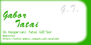 gabor tatai business card